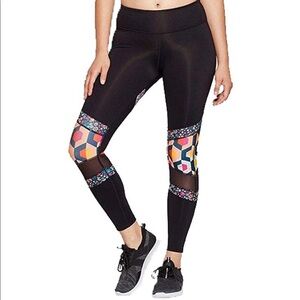 Joy Lab Floral Geometric Black Leggings